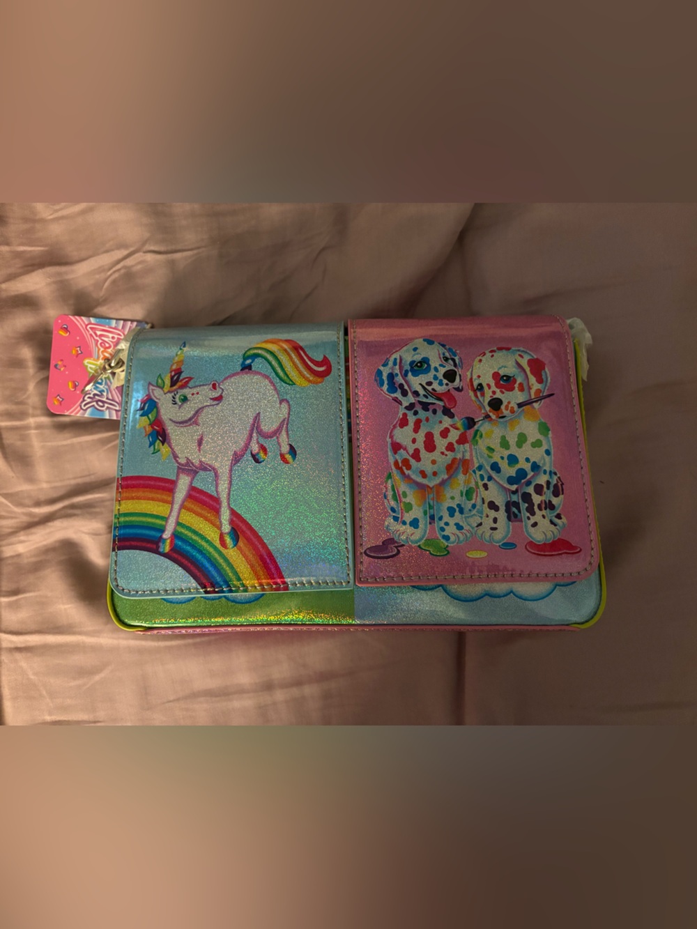Loungefly Rainbow Crossbody Bag - Blue, Pink, Rainbow Lisa Frank